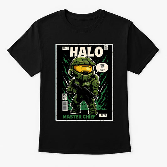 Master Chief Retro Gaming Unisex T-Shirt Halo Character Comic Tee
