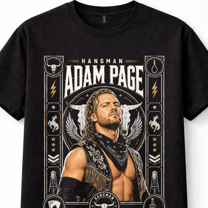 Hangman Adam Page AEW Cowboy Wrestling Champion Western Unisex T-Shirt