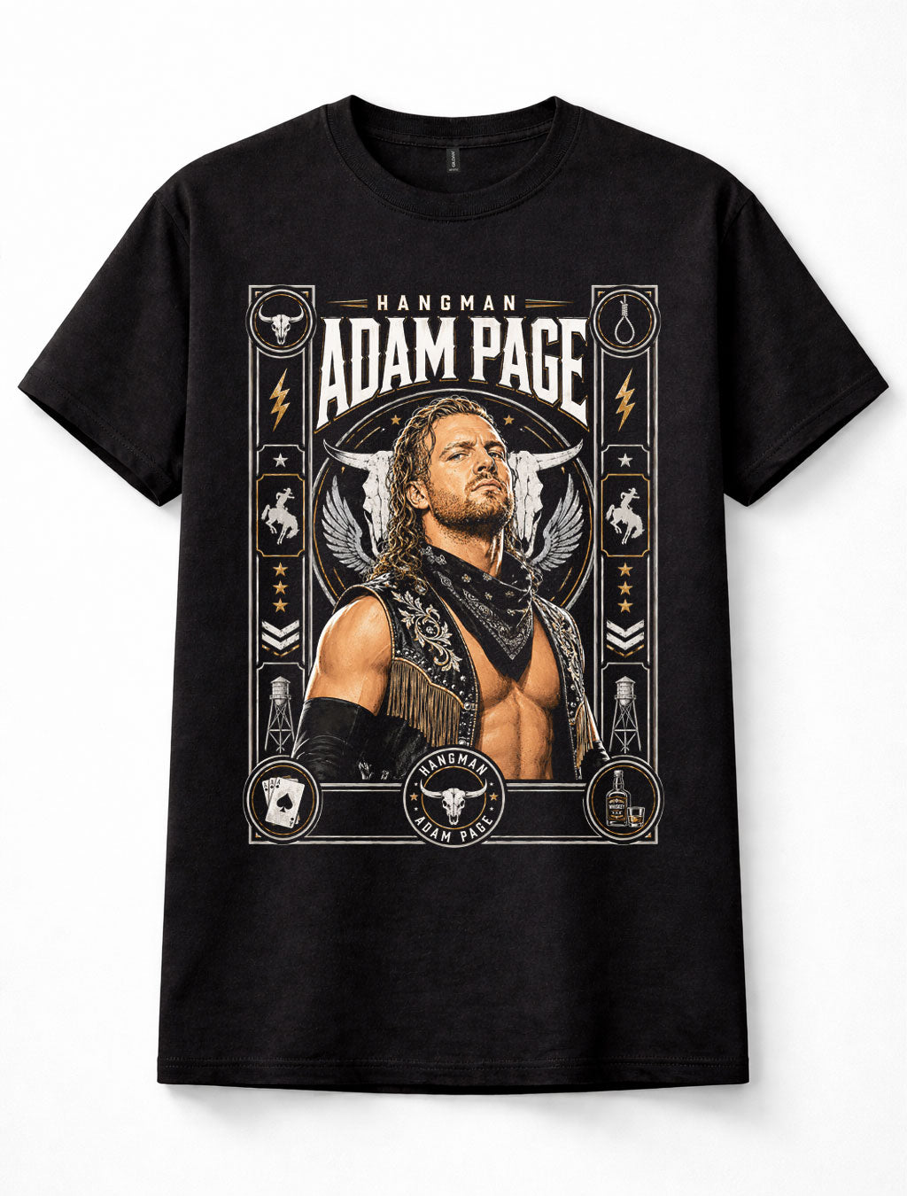 Hangman Adam Page AEW Cowboy Wrestling Champion Western Unisex T-Shirt