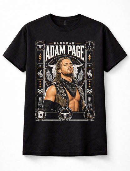 Hangman Adam Page AEW Cowboy Wrestling Champion Western Unisex T-Shirt