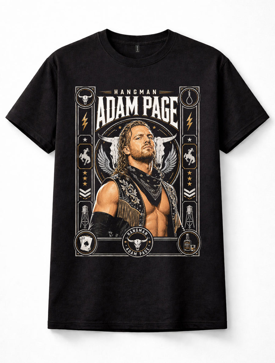 Hangman Adam Page AEW Cowboy Wrestling Champion Western Unisex T-Shirt