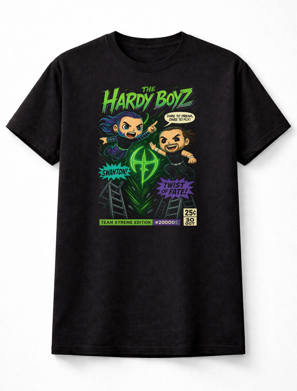 The Hardy Boyz – Team Xtreme, Jeff Hardy & Matt Hardy Comic Edition Adults & Kids Unisex T-Shirt
