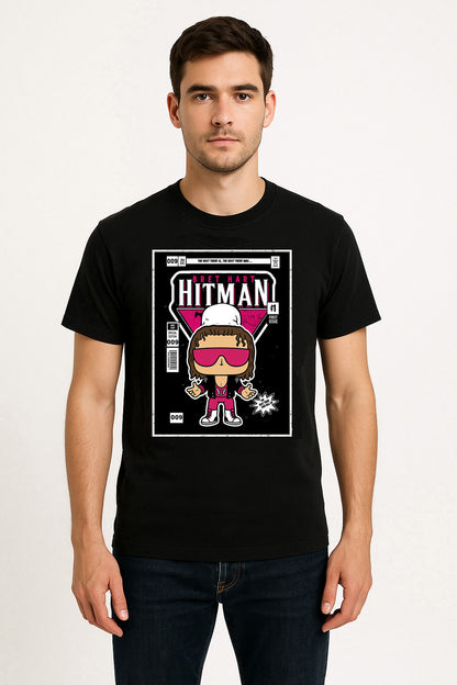 Bret Hart Hitman Comic Edition Funko Pop Retro Wrestling Unisex T-Shirt