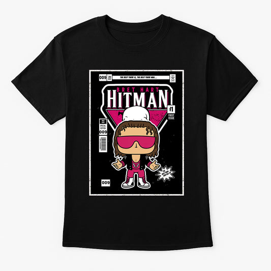 Bret Hart Hitman Comic Edition Funko Pop Retro Wrestling Unisex T-Shirt