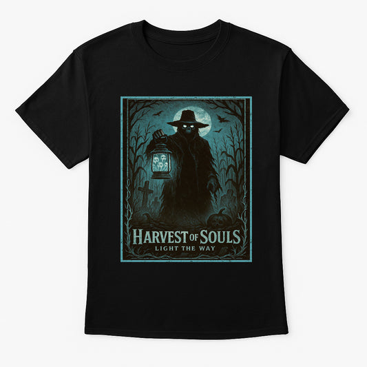 Harvest of Souls “Light the Way” Unisex T-Shirt – Gothic Scarecrow Reaper Horror Fantasy