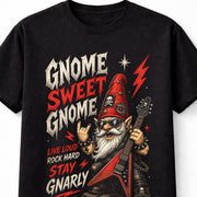 Rock Guitar Gnome Heavy Metal Funny Music Graphic Unisex T-Shirt