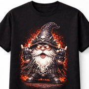 Heavy Metal Gnome Gothic Rock Fantasy Graphic Unisex T-Shirt