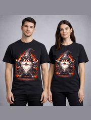 Heavy Metal Gnome Gothic Rock Fantasy Graphic Unisex T-Shirt
