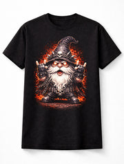 Heavy Metal Gnome Gothic Rock Fantasy Graphic Unisex T-Shirt