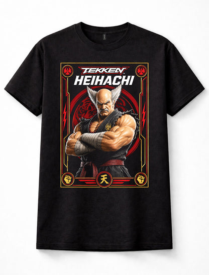 Tekken Heihachi Mishima Martial Arts Fighting Game Black Unisex T-Shirt