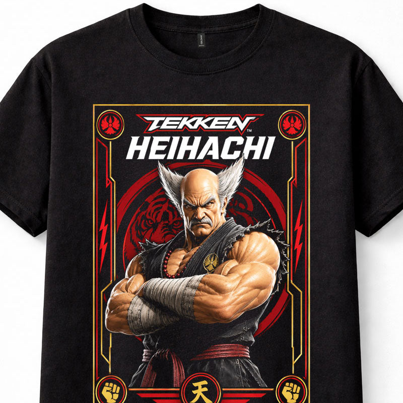 Tekken Heihachi Mishima Martial Arts Fighting Game Black Unisex T-Shirt