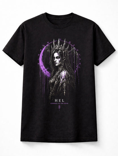 Hel Norse Goddess Viking Mythology Moon Rune Unisex T-Shirt