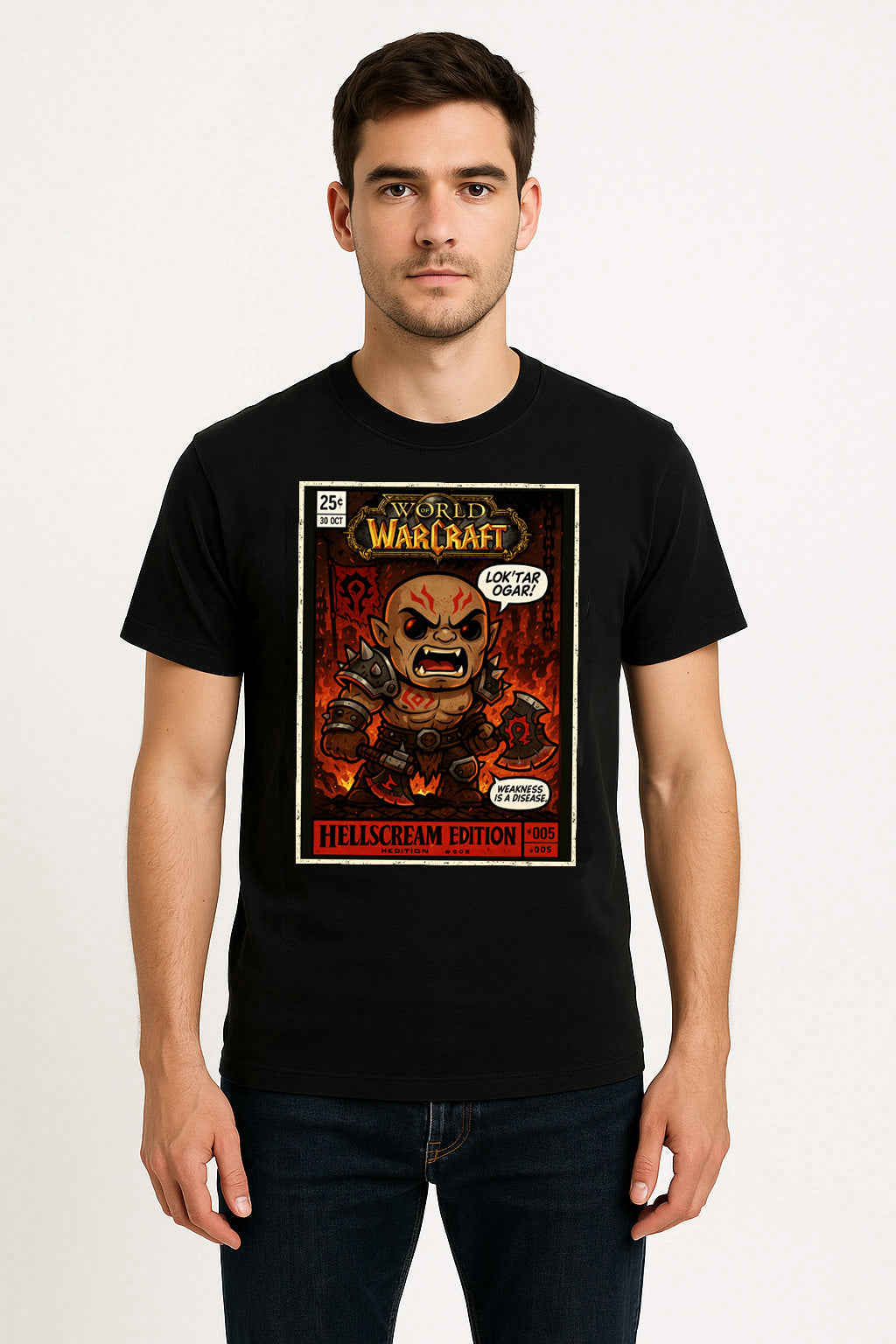 World of Warcraft Grommash Hellscream Orc Warrior Lok'tar Ogar Adults & Kids Unisex T-Shirt