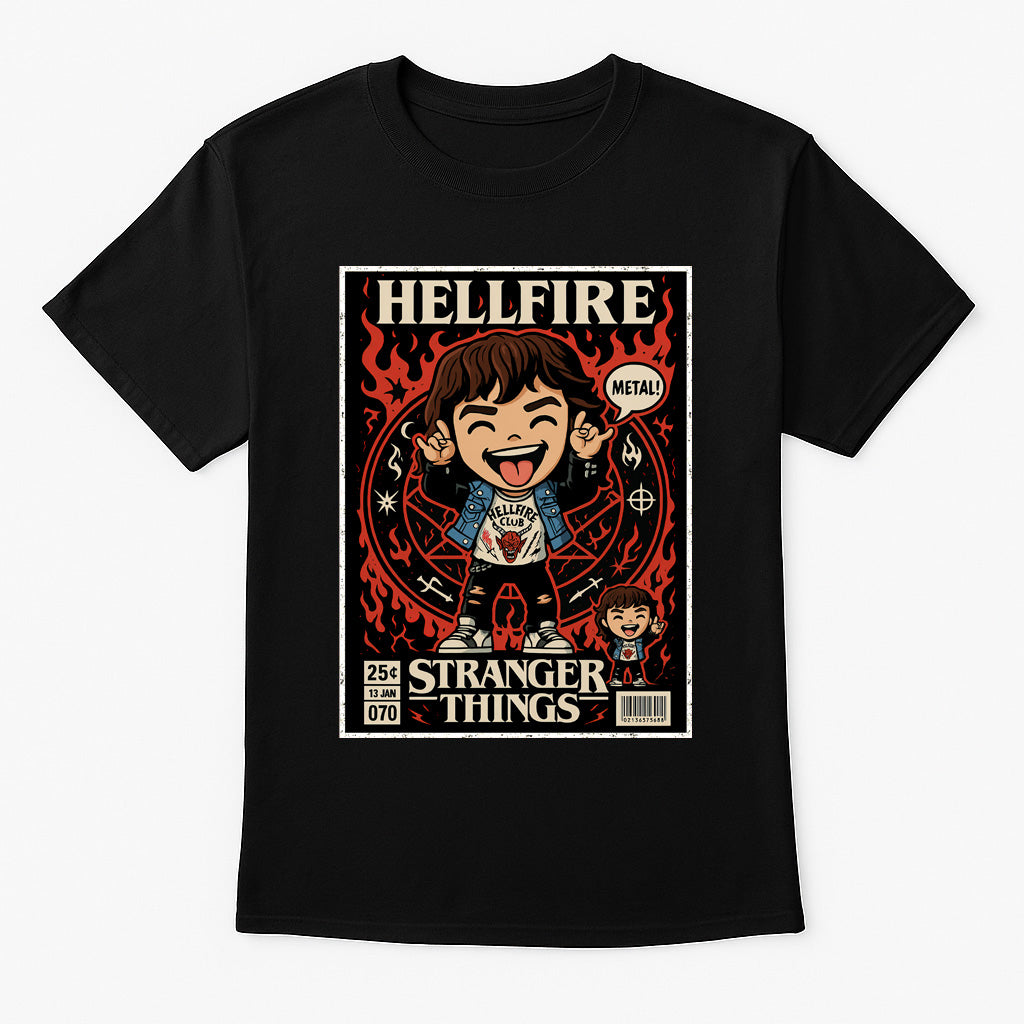 Stranger Things Hellfire Club Eddie Munson Metal Hawkins Dungeons & Dragons Adults & Kids Unisex T-Shirt
