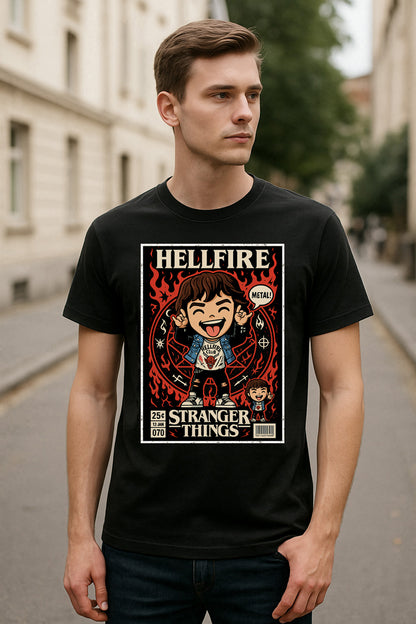 Hellfire Club Unisex Comic T-Shirt – Stranger Things Retro Dungeon Master Tee