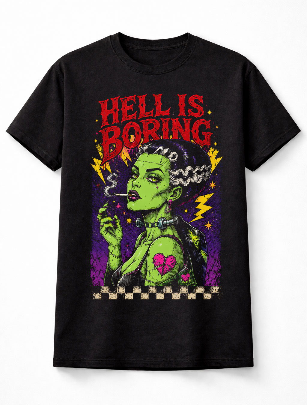 Bride Of Frankenstein Gothic Horror Punk Monster Unisex T-Shirt