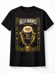 Guinness Hello Darkness My Old Friend Irish Stout Skull Black Unisex T-Shirt