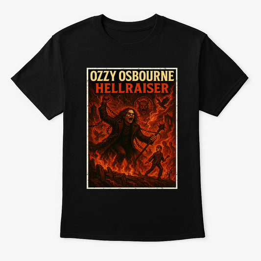Ozzy Osbourne Hellraiser Unisex T-Shirt Classic Heavy Metal Rock Tee