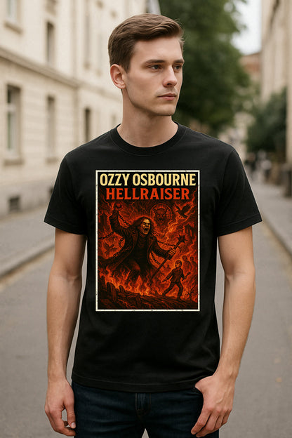 Ozzy Osbourne Hellraiser Unisex T-Shirt Classic Heavy Metal Rock Tee