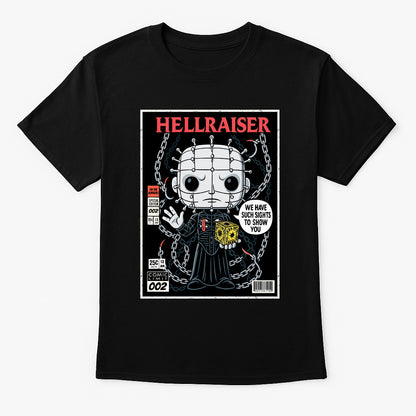 Hellraiser “Such Sights” Comic Graphic Tee – Horror Movie Pinhead T-Shirt