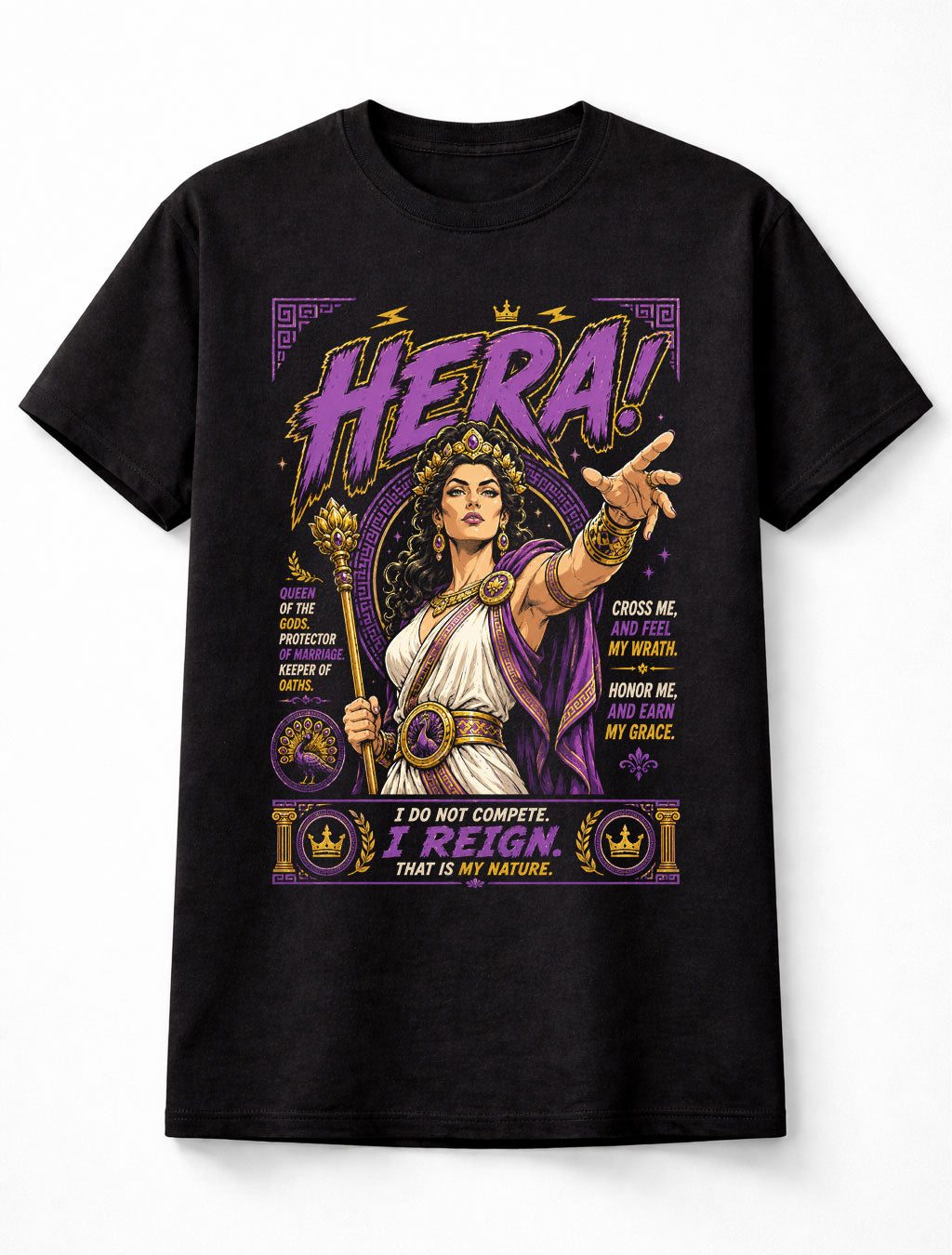 Hera Queen of Olympus Greek Goddess Mythology Unisex T-Shirt