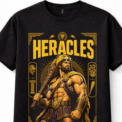 Heracles Hercules Greek Mythology Lion Skin Club Ancient Hero Unisex T-Shirt