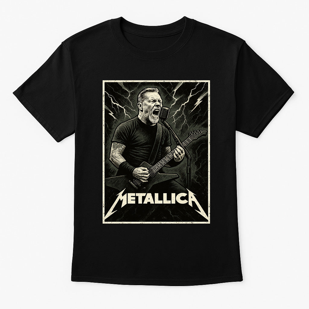Metallica James Hetfield Unisex T-Shirt Classic Heavy Metal Band Tee