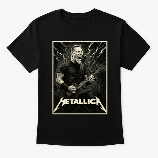 Metallica James Hetfield Unisex T-Shirt Classic Heavy Metal Band Tee