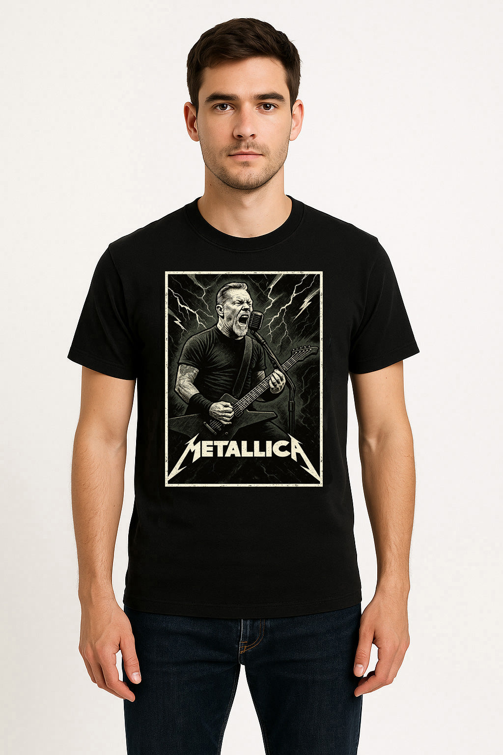 Metallica James Hetfield Unisex T-Shirt Classic Heavy Metal Band Tee