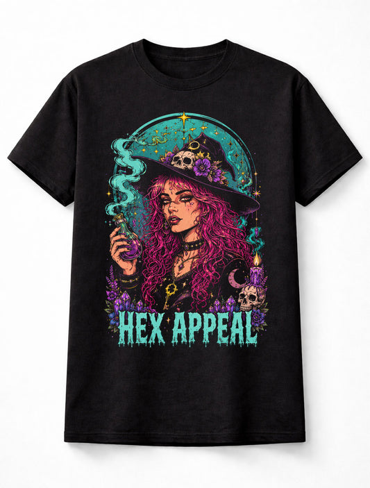 Hex Appeal Gothic Witch Halloween Potion Graphic Unisex T-Shirt
