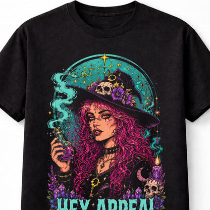 Hex Appeal Gothic Witch Halloween Potion Graphic Unisex T-Shirt