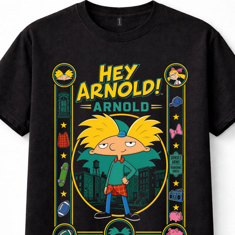 Hey Arnold! Arnold Nickelodeon Cartoon Graphic Unisex T-Shirt