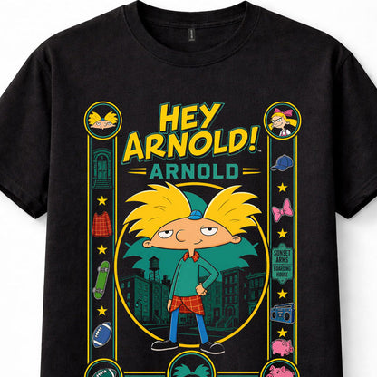 Hey Arnold! Arnold Nickelodeon Cartoon Graphic Unisex T-Shirt