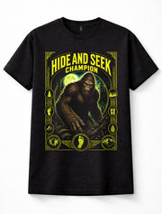 Bigfoot Sasquatch Hide And Seek Champion Cryptid Graphic Unisex T-Shirt