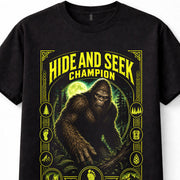 Bigfoot Sasquatch Hide And Seek Champion Cryptid Graphic Unisex T-Shirt