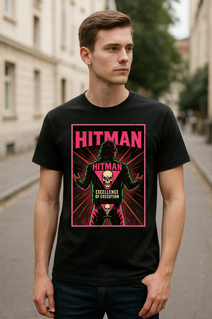 Bret “Hitman” Hart Unisex T-Shirt – Excellence of Execution Retro Wrestling Tee