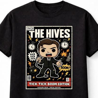 The Hives Tick Tick Boom Graphic Bordered T-Shirt Garage Rock Band Indie Music FanAdults & Kids Unisex T-Shirt