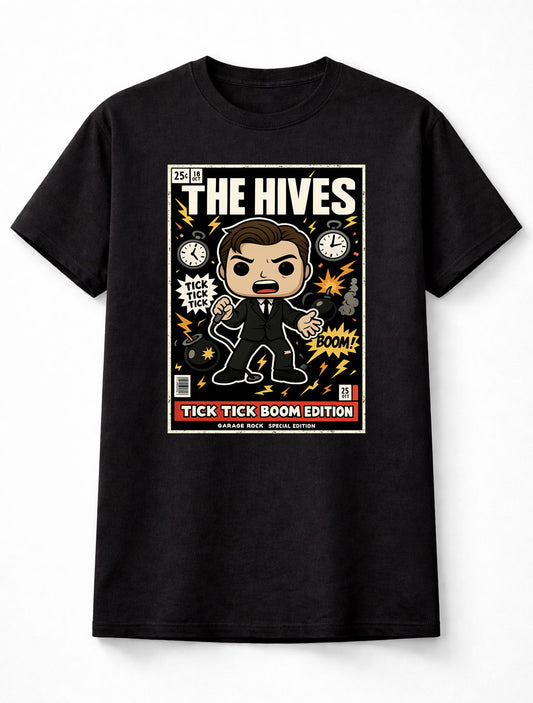 The Hives Tick Tick Boom Graphic Bordered T-Shirt Garage Rock Band Indie Music FanAdults & Kids Unisex T-Shirt
