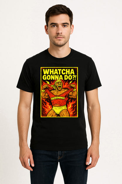 Hulk Hogan Whatcha Gonna Do?! Retro Wrestling Unisex T-Shirt