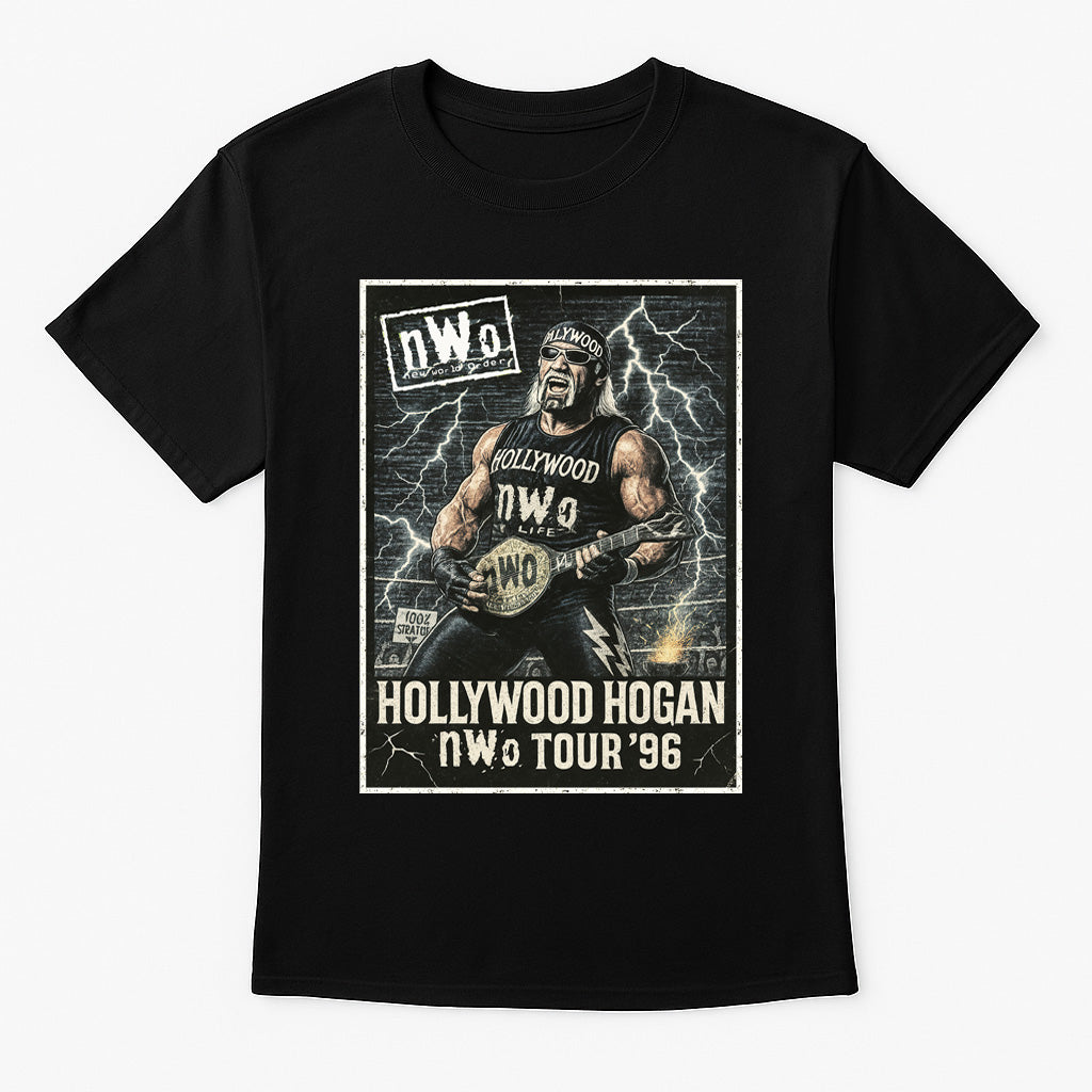 Hollywood Hogan nWo Tour ’96 Retro WWF WCW Wrestling Unisex Adults & Kids Tee