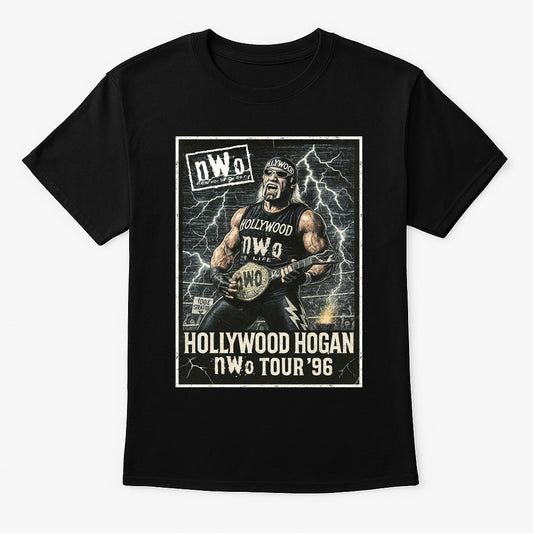 Hollywood Hogan nWo Tour ’96 Retro WWF WCW Wrestling Unisex Adults & Kids Tee