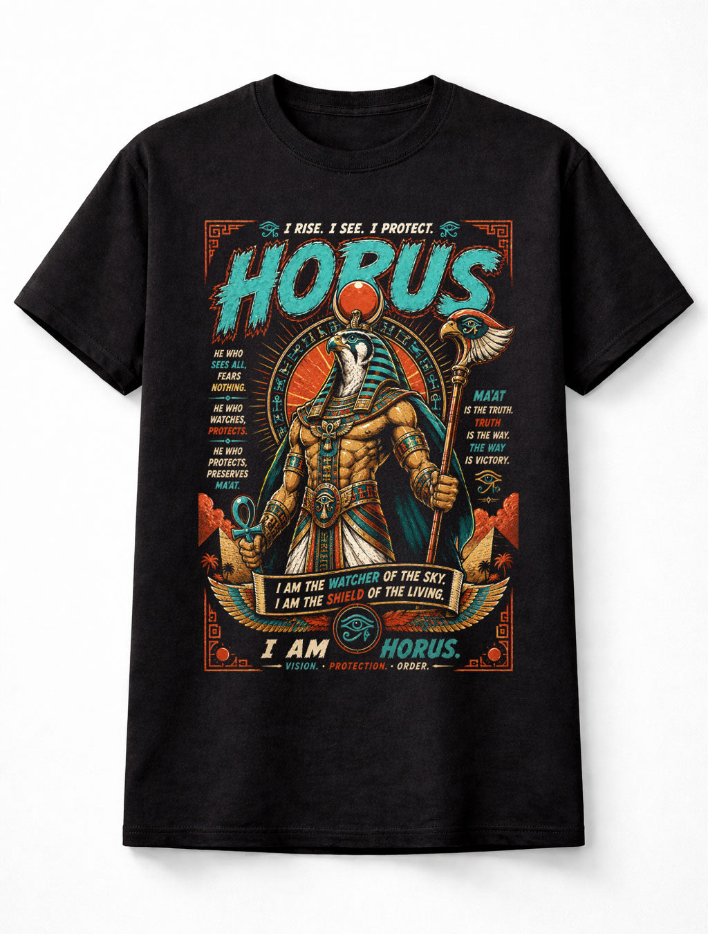 Horus Egyptian God Mythology Falcon Deity Ancient Egypt Unisex T-Shirt