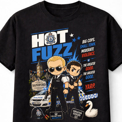 Hot Fuzz Nicholas Angel Danny Butterman Graphic Tee Unisex Adults & Kids T-Shirt