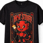Hot Stuff Cute Devil Demon Funny Hellfire Halloween Horror Unisex T-Shirt