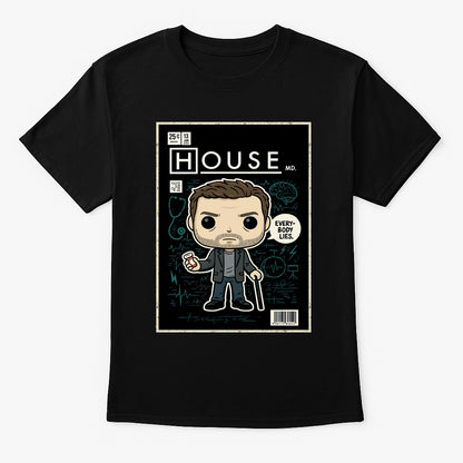 House MD “Everybody Lies” Unisex Comic T-Shirt – Iconic Medical Drama Fan Tee
