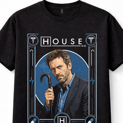 House MD Gregory House Doctor Medical Drama TV Series Cane Unisex T-Shirt