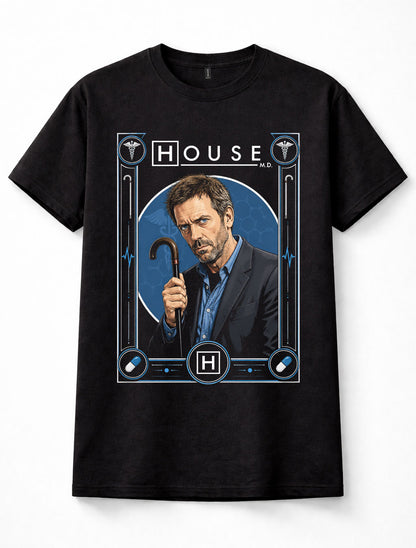 House MD Gregory House Doctor Medical Drama TV Series Cane Unisex T-Shirt