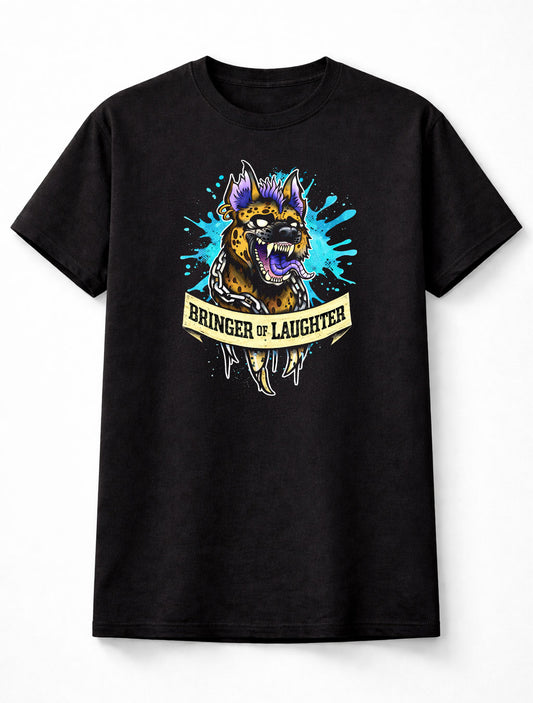 Hyena T Shirt Bringer Of Laughter Animal Chaos Tattoo Tee Unisex Black