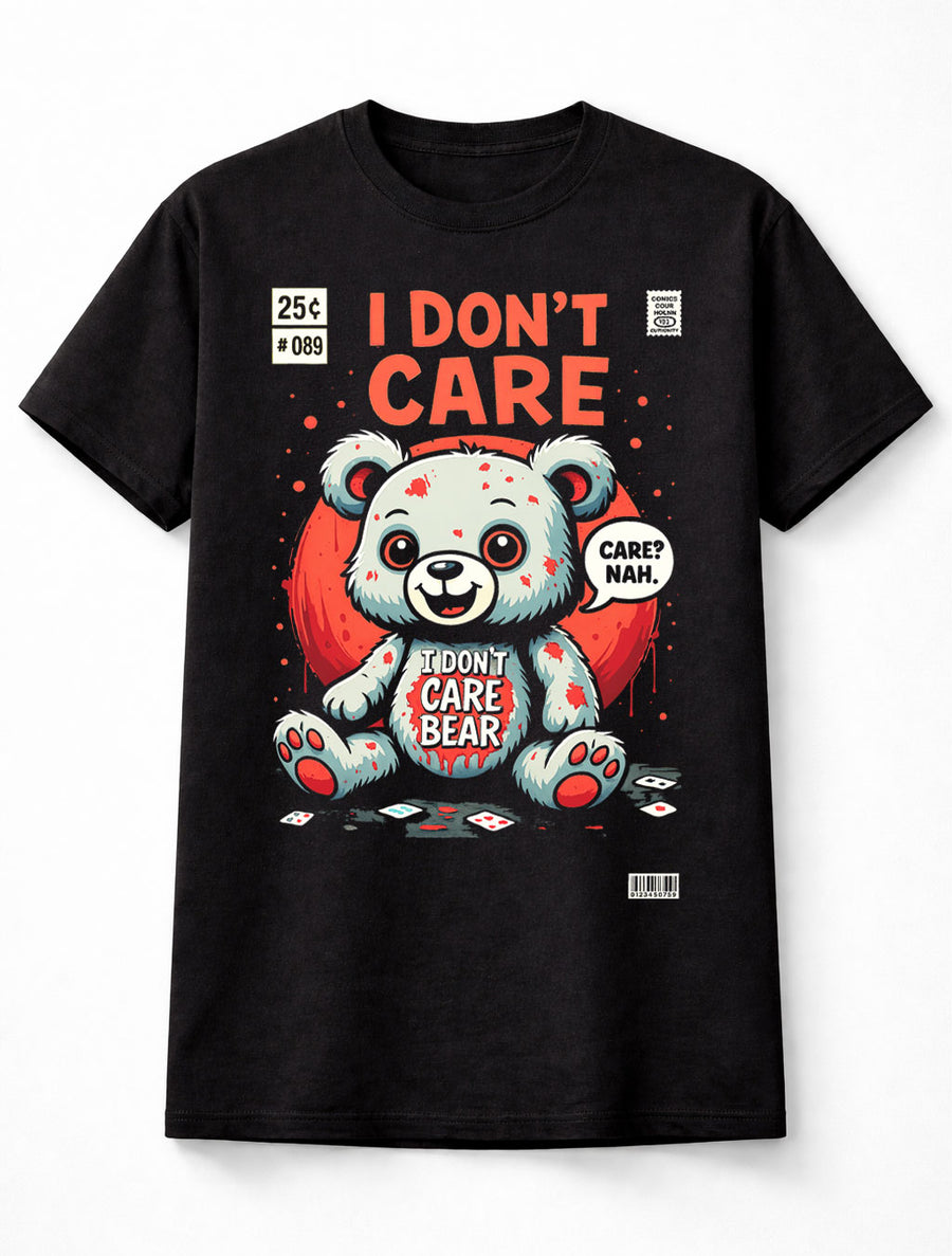 Care Bear I Dont Care Funny IDC Gothic Teddy Graphic Unisex T-Shirt