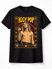 Iggy Pop Punk Rock Singer The Stooges Music Icon Black Unisex T-Shirt